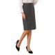 thumbnail image 4 of Falda Lápiz de Negocios para Mujer INSPIRE CHIC Cintura Alta Formal Trabajo Longitud a la Rodilla L Gris Oscuro, 4 of 5