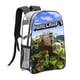 thumbnail image 1 of Minecraft Mochila transparente temática, resistente y duradera, bolsa see-through para trabajo, deporte, universidad y viaje, 31 × 43 cm, 1 of 6