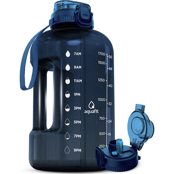 Botella AQUAFIT 1900 ml con Marcador de Horario y Tapa 2 en 1