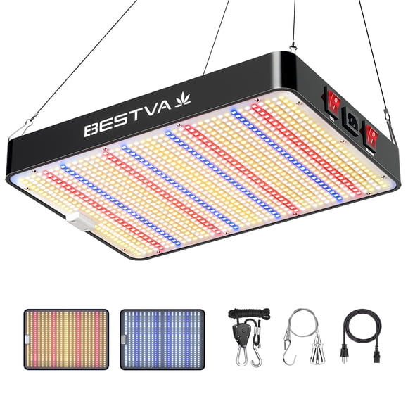 Luz LED de cultivo BESTVA 2024 DC2000 de espectro completo de 200 W