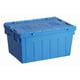 thumbnail image 2 of Pack 4 Caja Logística Tapa Bisagra Apilable 52lts 54x39x31cm Azul 52 Litros, 2 of 5