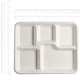 thumbnail image 2 of Platos de papel GUSTO 100% compostables de caña de azúcar con 5 compartimentos, 2 of 7