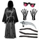 thumbnail image 3 of Disfraz de Spooktacular Creations, ojos brillantes, Grim Reaper, para niños, 3 of 7