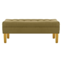 Bodevir - Banqueta Wood 2C Felpa 01 Verde Musgo