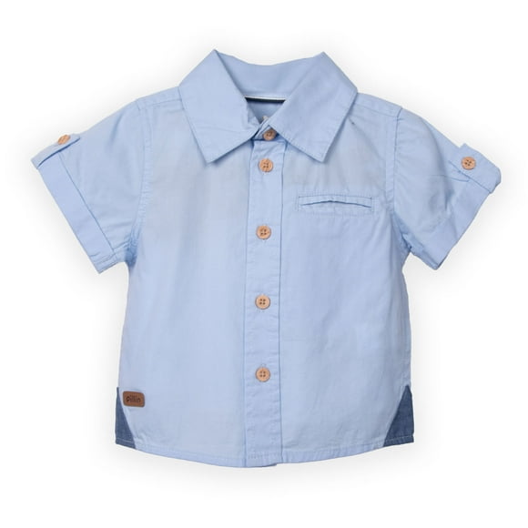 Camisa Bebe Niño Celeste Pillin