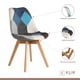 thumbnail image 3 of Pack de 4 Sillas Eames Patchwork Acolchada Tela Wood - Celeste, 3 of 4