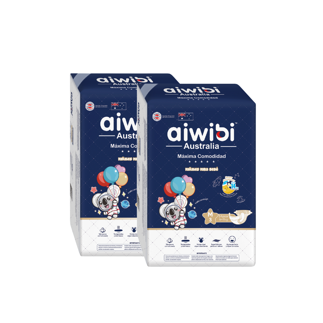 Aiwibi - 2 Paquetes De Pañal Bebé Dulce Sueño Talla M