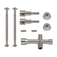 Magideal - 2 Piezas Eje De Transmisión Para Coche Rc Accesorios Metálicos Recambio Montaje Mejorado Adecuado Para Modelo 1/16 Automovilismo Recreativo Competenci 6311