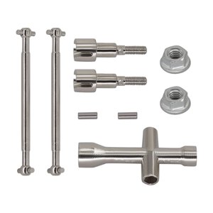 Magideal - 2 Piezas Eje De Transmisión Para Coche Rc Accesorios Metálicos Recambio Montaje Mejorado Adecuado Para Modelo 1/16 Automovilismo Recreativo Competenci 6311