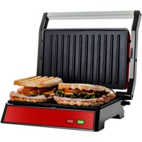 Panini Press, Parrilla Y Sandwichera Ovente Gp0620R, Color Rojo