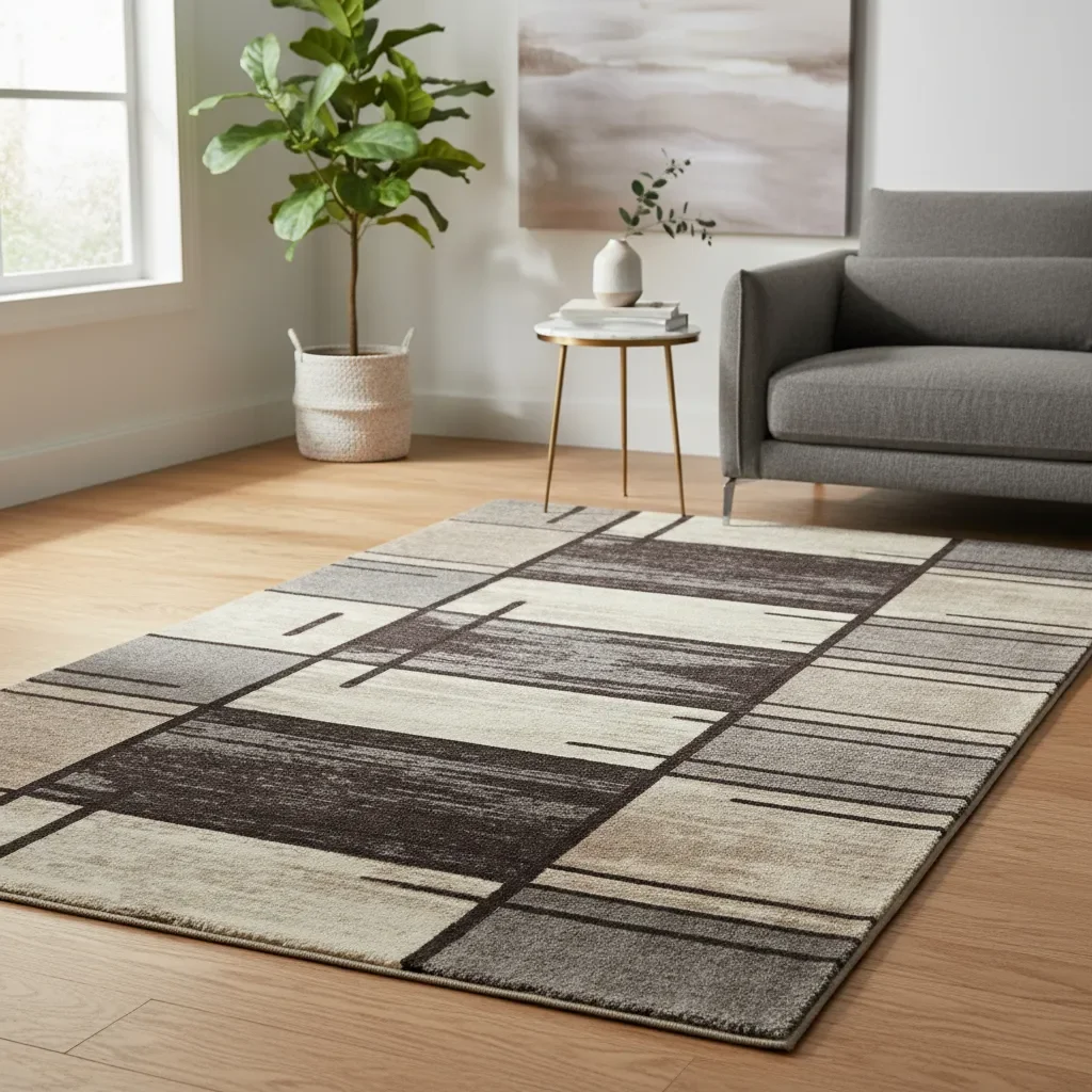 Casadeliacl - Alfombra Pasillera 3d Wm 60x180 Cm Decorativa - 1.8 M - 60 Cm - Cuadro Cafe - Café Claro