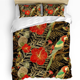 thumbnail image 2 of Parrot King Queen Bedding Set Cute Birds Colourful Feather Duvet Cover Tropical Flowers Comforter Cover Polyester Quilt Cover, 2 of 5