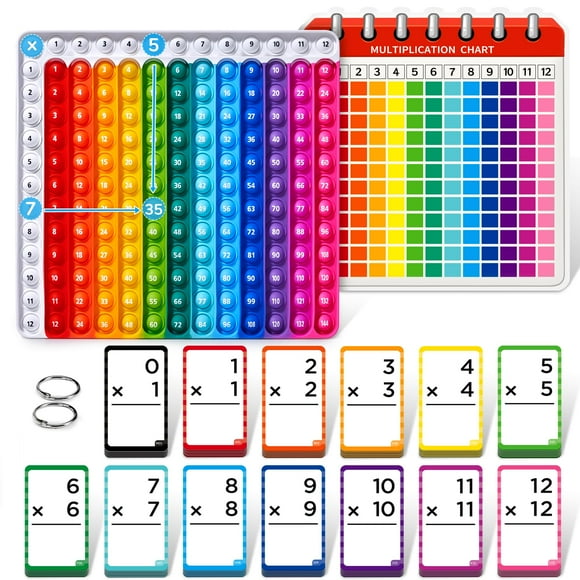 Tarjetas didácticas de multiplicación JoyCat con Pop Fidget Chart