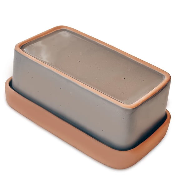 Mantequera Ceramic Dos En Uno Con Tapa Y Leche De Sésamo