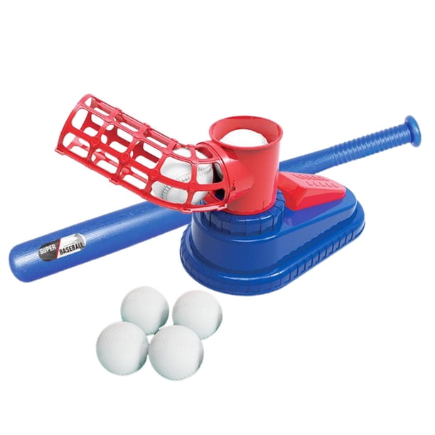 Máquina de Lanzamiento de Béisbol para Niños, Máquina de Bateo de Béisbol, Lanzador de Béisbol, Entrenador de Béisbol Duradero para Juguetes para Niño Rojo