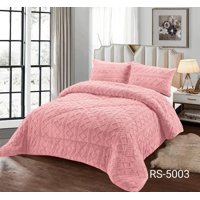 Aladdins Shop - Cobertor De Invierno Texturizado Con Chiporro 1,5 Plaza Diseño Trenza Rosado
