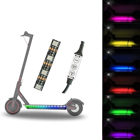 Genérico - Luces Led Multicolor Scooter Bicicleta Moto