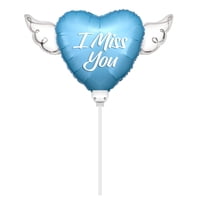 Globo Happy Heavenly Birthday I Miss You En Forma De Corazón Azul