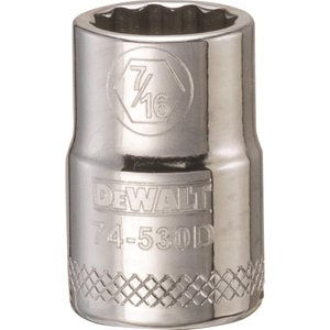 Juego De Enchufes Dewalt Dwmt74530Osp 3/8 Drive 7/16 Sae 12 Puntos