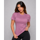 thumbnail image 2 of Polera Deportiva Para Mujer Ajustada Elasticada Gym Fitness, 2 of 3