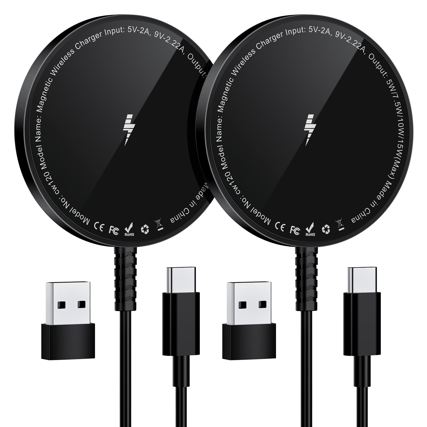 Cargador Inalámbrico Bohuma Magnetic Para Iphone Con Paquete De 2