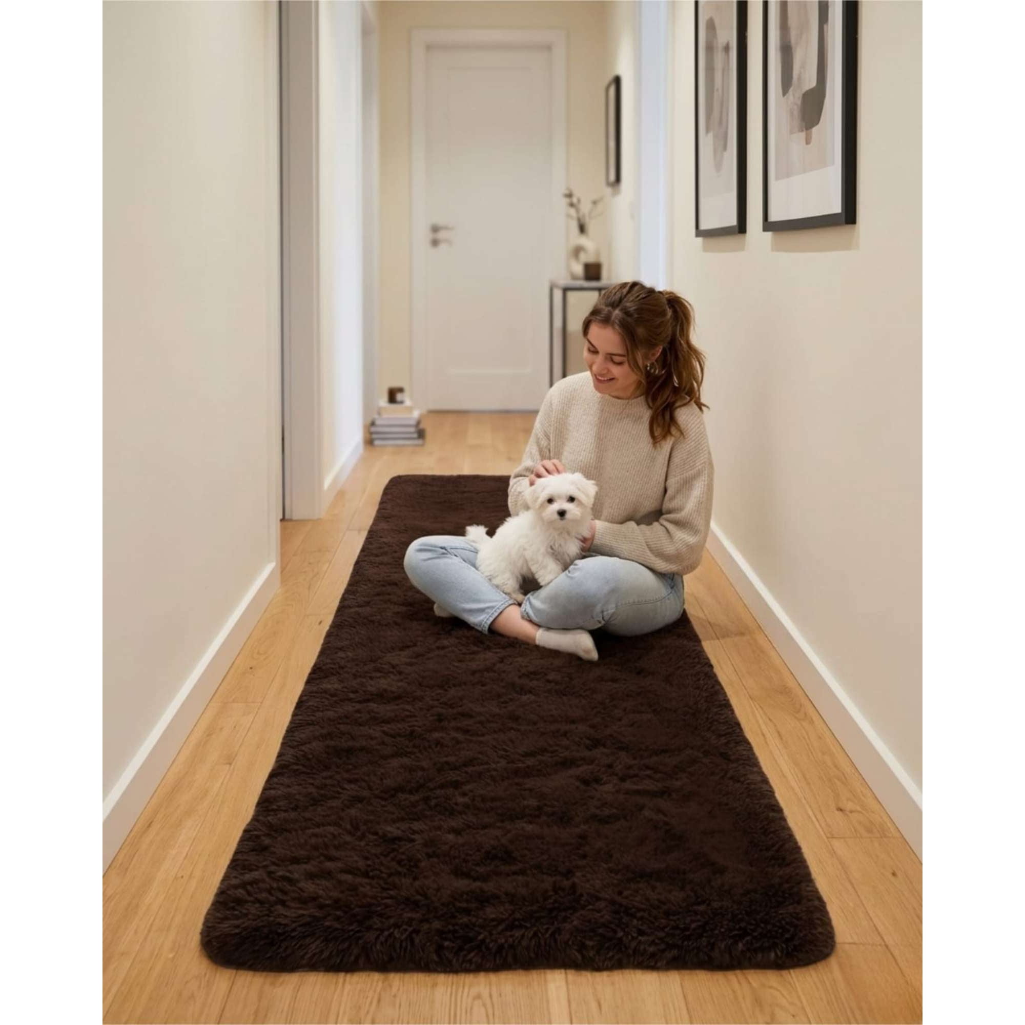 Todo Para El Hogar - Alfombra Pasillera Shaggy 70x150 Cm Pelo Largo