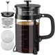 thumbnail image 1 of Cafetera de prensa francesa QUQIYSO 1000 ml de acero inoxidable, 1 of 7