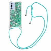 Funda Foxdock Para Samsung Galaxy A17 Con Cuerda Ajustable, Brillo Líquido, Protección Antigolpes Y Lente – Ideal Para Regalo
