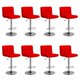 thumbnail image 1 of Pack 8 Sillas Taburete Tipo Bar Ajustable 60-80cm con Respaldo rojo, 1 of 7