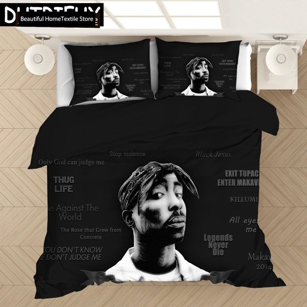 Rapper Tupac Pac ed Bedding Set Duvet Covers Pillowcases Comforter Bedding Set Bedclothes Duvet Cover xBed Sheets
