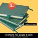 thumbnail image 4 of Cuaderno de bolsillo NIRMIRO Mini, pequeño, piel, paquete de 3 unidades, color verde oscuro, 4 of 7