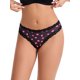 thumbnail image 1 of INSPIRE CHIC Ropa interior de mujer con tanga de encaje de tiro bajo y estampado de corazones pequeños en negro, 1 of 4
