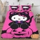 thumbnail image 1 of Halloween Hello_Kitty_ Quilt Set FullSoft Lightweight Quilts Quilted Bedspreads3 Pieces Set Queen SizeColorful Cartoon Print All Season 173*218CM, 1 of 5