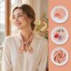 thumbnail image 3 of INSPIRE CHIC Bufanda de Flores para Mujer, Pañuelo Ligero Cuadrado Pastoral de 22.8" para Viajes y Vacaciones 22.8x22.8"(LxW) Floral-13, 3 of 6