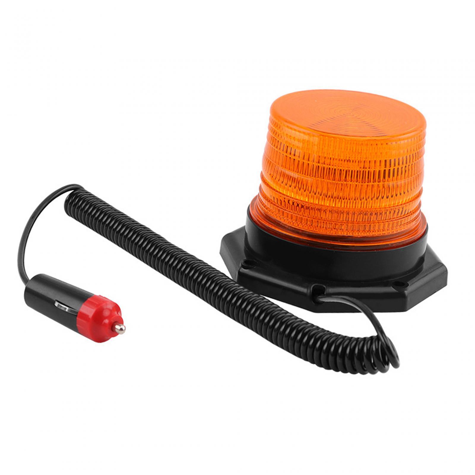 Magideal - Luz De Advertencia Estroboscópica De 24 Led, 12 V, Luz De Baliza Para Techo De Carretilla Elevadora, Luz Intermitente Para Naranja