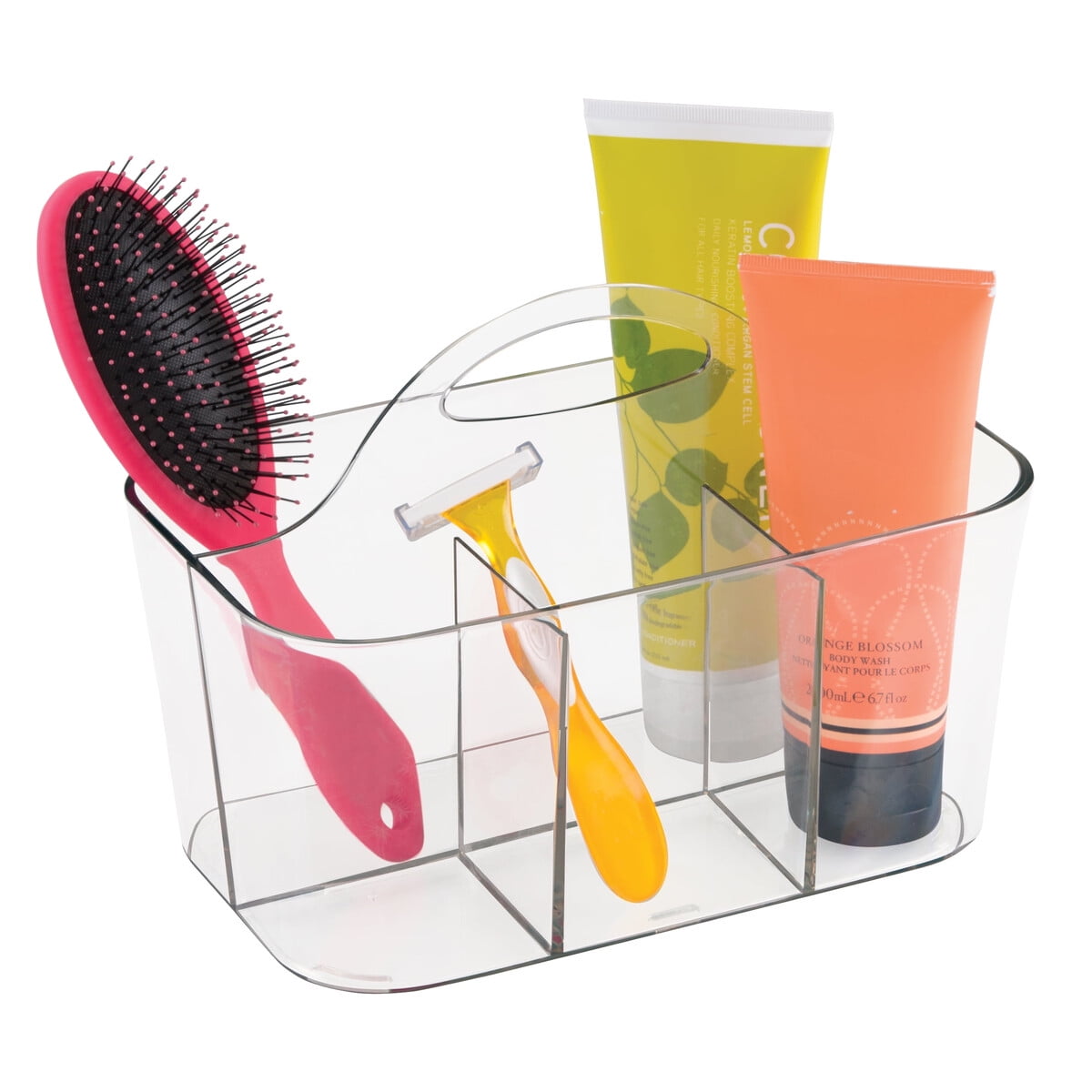 Mdesign - Organizador Maquillaje Plástico 4 Compartimientos Giratorio
