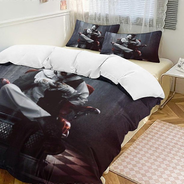 Terrifier3-Piece Bedding Set Wa And Comfortable Soft Duvet Cover Bed Set for Bedroom