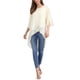 thumbnail image 2 of INSPIRE CHIC Blusa de Chifón para Mujer con Mangas 3/4 Divididas y Dobladillo Asimétrico Túnica Top Albaricoque XL, 2 of 6