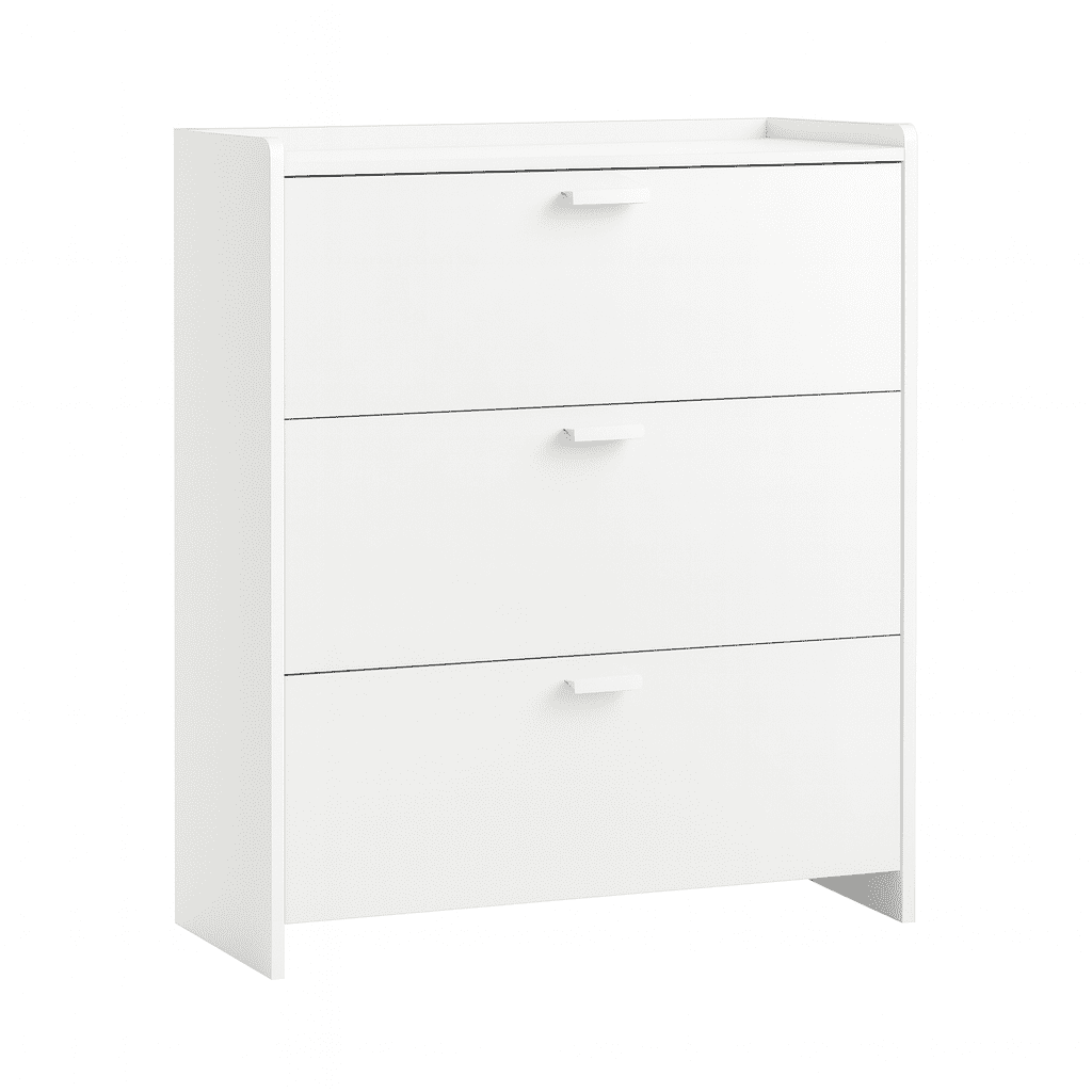 Genérico - Zapatera Moderna 3 Niveles Con Puertas Y Repisa Superior