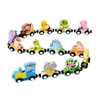 Bothyi - Juego De Trenes De Madera, Vehículos, Juguetes De Aprendizaje Para Niños De 1 A 3 Años, Zodiaco