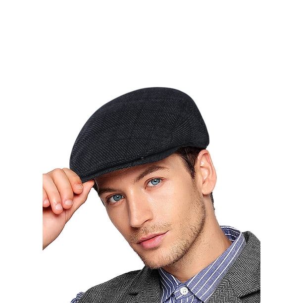 Wantonfy Barett Cap Herren Schiebermütze chirmmütze Gatsby Schirmmütze Newsboy Flat Cap Baskenmütze 1920 Stil Gatsby Kostüm Accessoires