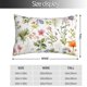 thumbnail image 3 of Funda cojín lumbar pintura flores primavera 35x50 cm rectangular cremallera oculta, 3 of 7