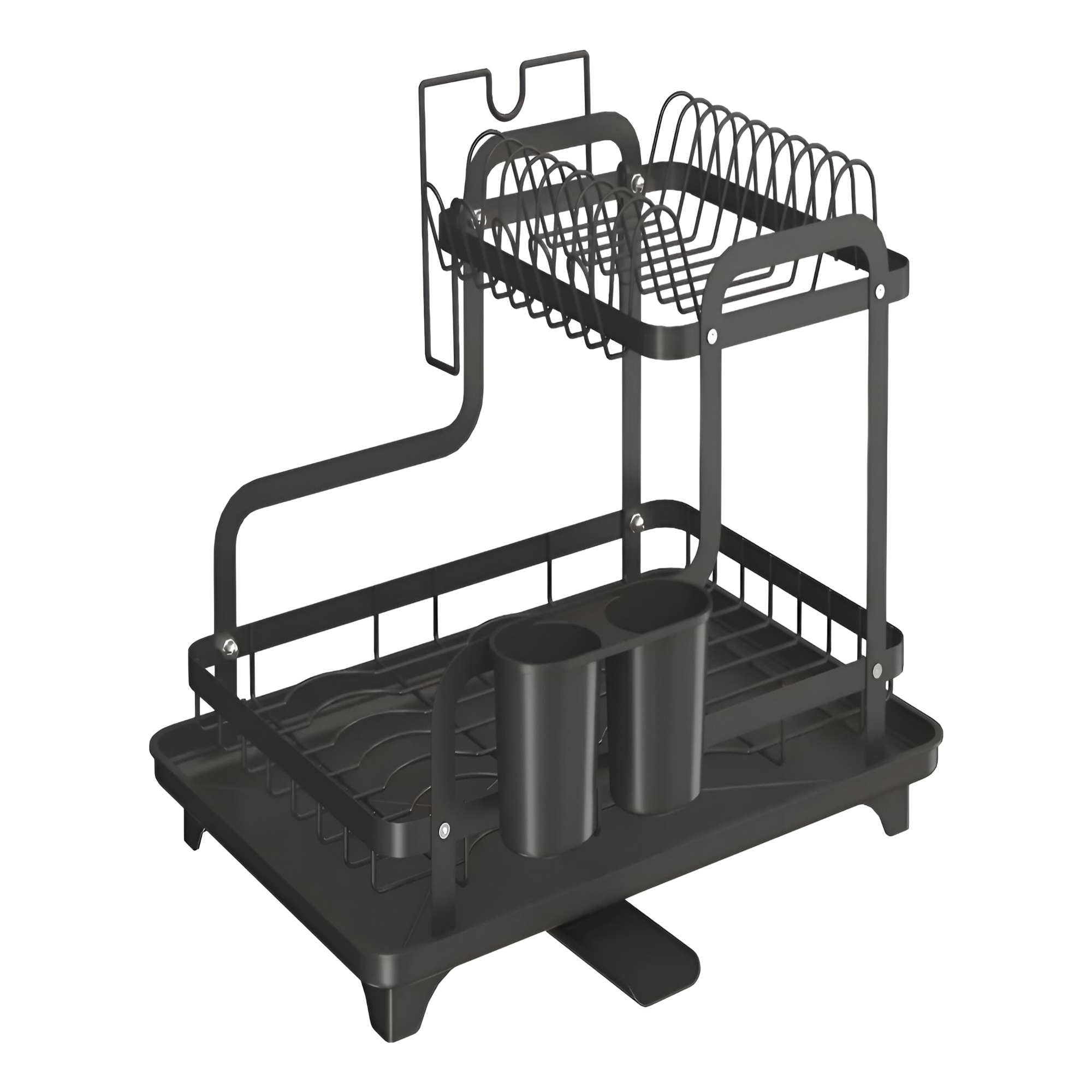 Genérico - Escurridor De Vajilla De Acero De Doble Nivel