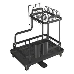 Genérico - Escurridor De Vajilla De Acero Doble Nivel