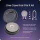 thumbnail image 5 of Estuche de viaje Ozlo Sleepbuds de tela tejida rígida, gris, 5 of 6