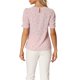 thumbnail image 3 of Blusa Floral de Manga Corta con Cuello Redondo y Fruncido para Mujer INSPIRE CHIC Rosa Floral L, 3 of 6