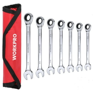 Juego De Llaves Combinadas Para Trinquete Workpro 7 Piezas Sae