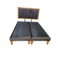 Diseños Valestrini - Cama Premiun Dos Plazas Felpa Chocolate