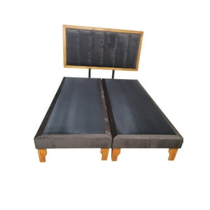 Diseños Valestrini - Cama Premiun Dos Plazas Felpa Chocolate