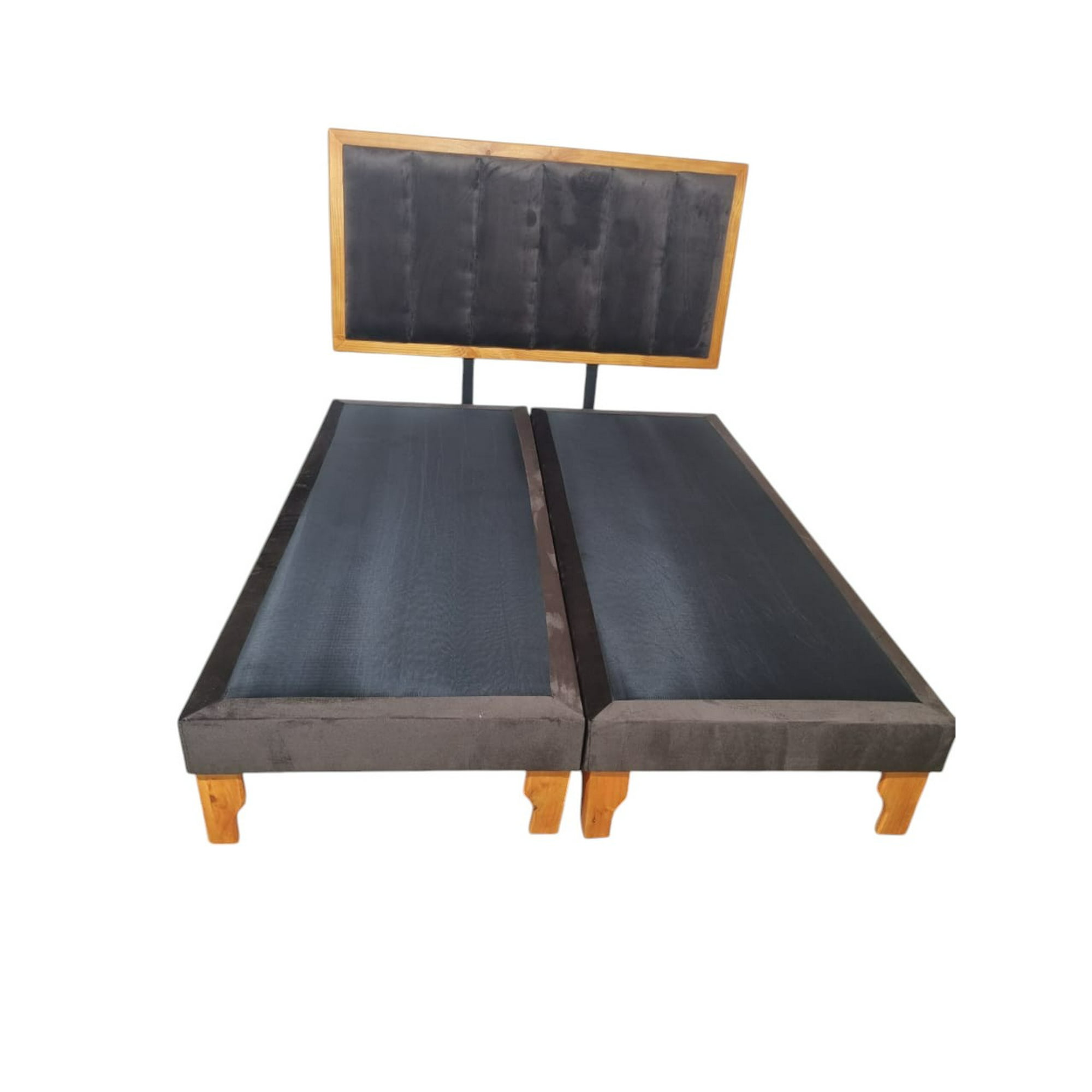 Diseños Valestrini - Cama Premiun Dos Plazas Felpa Chocolate